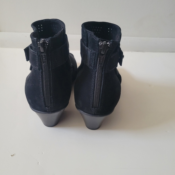 Earth Intrepid Black Nubuck Caged In Sandals Size 10 - Picture 4 of 6